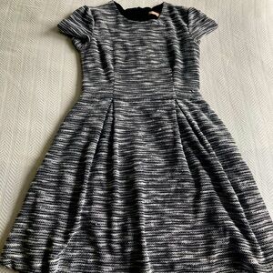 Hutch Anthropologie Black & White Knitted Fit & Flare Dress Size 10